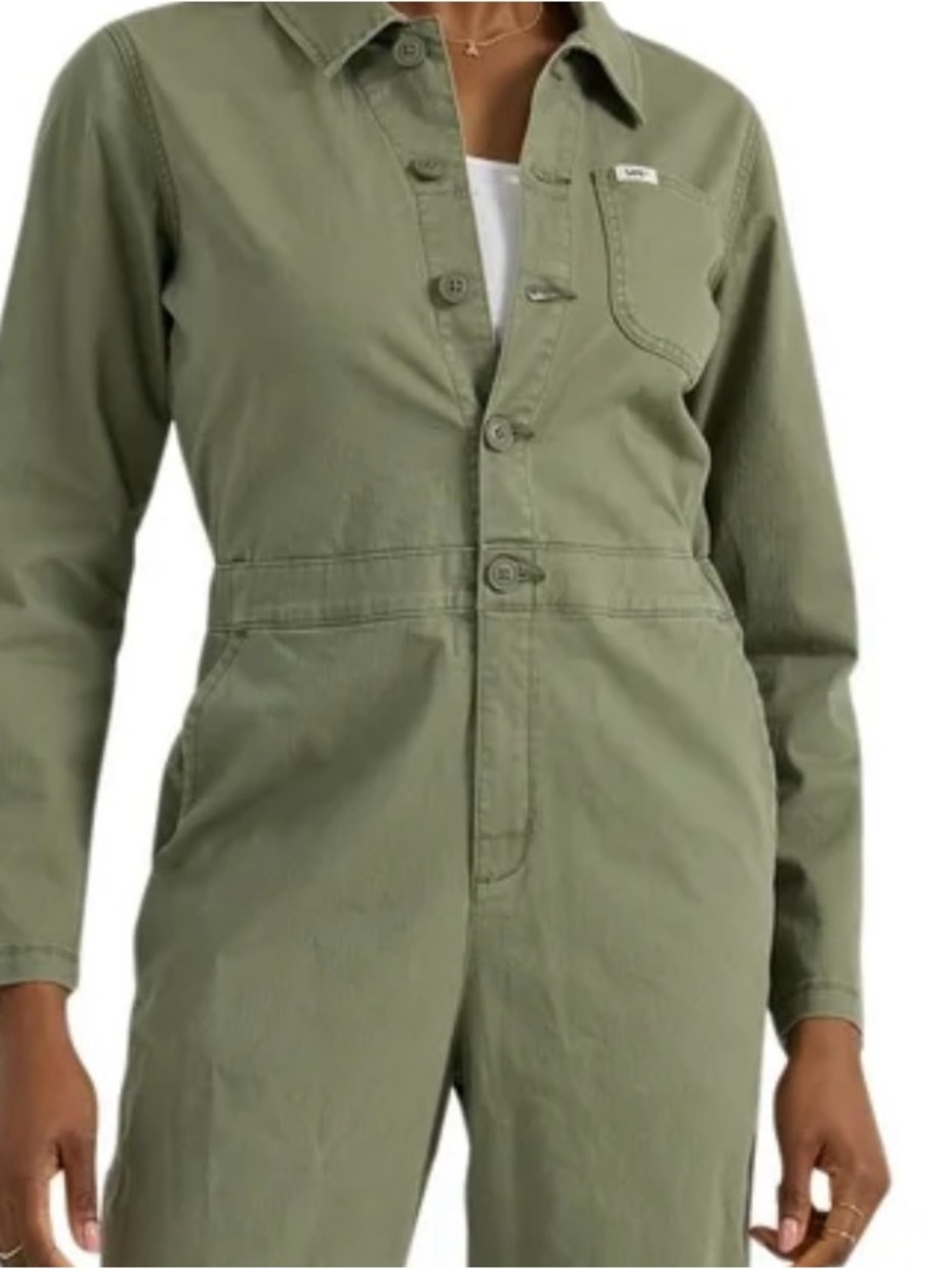 Olive Green Utility Jumpsuit